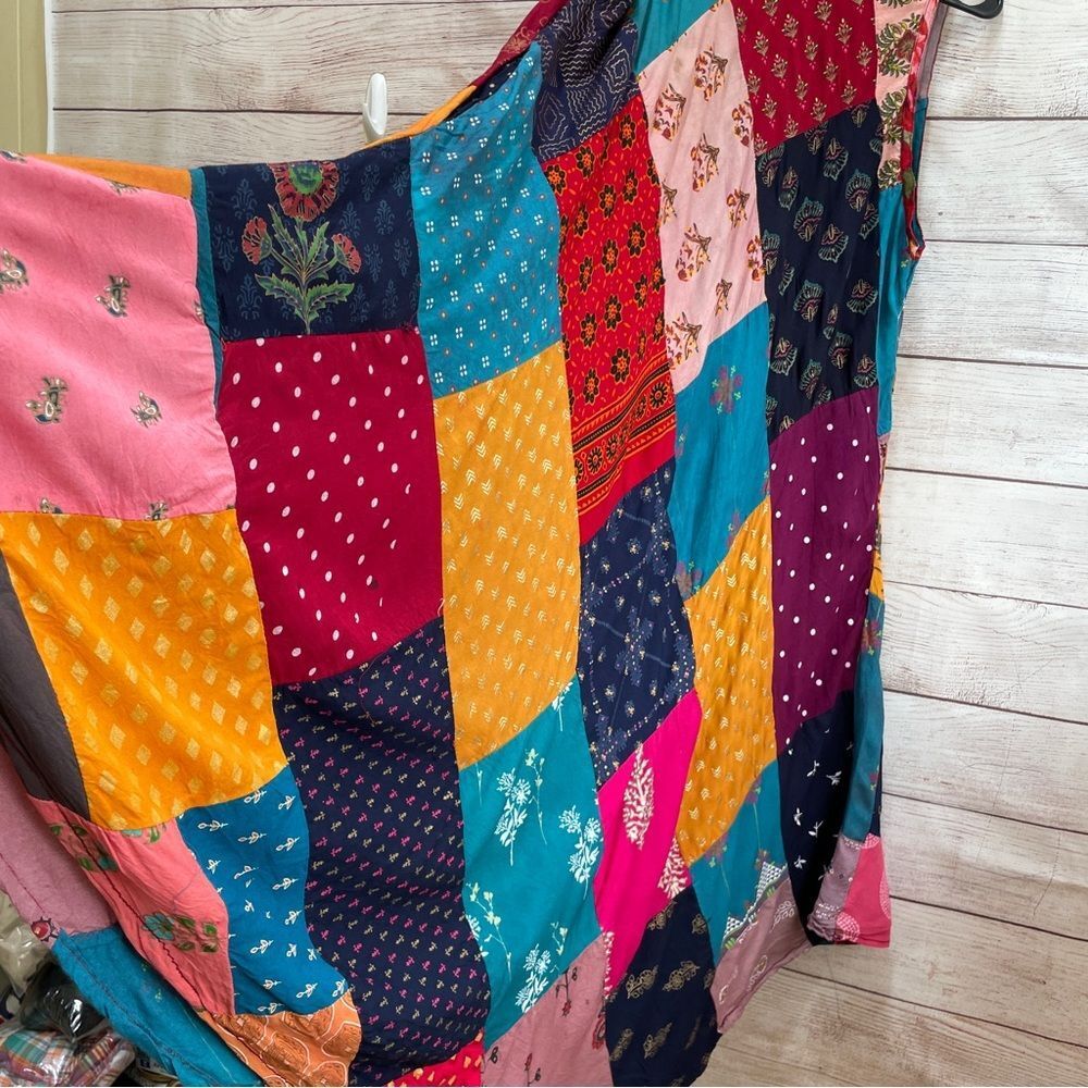 ANA & ROSE PATCHWORK‎ MIDI DRESS…ACTUAL PATCHWORK - Picture 7 of 9